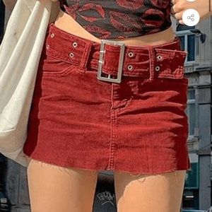 Urban Outfitters BDG Belted Corduroy Mini Skirt